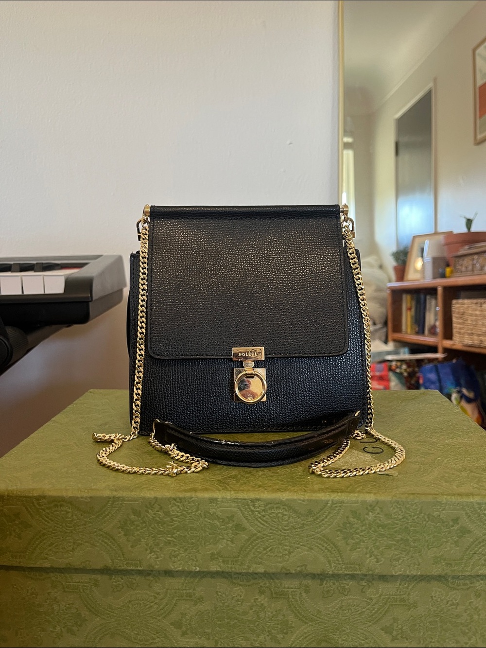 Polene Numero Sept Mini Black grained leather (project piece read desc.)